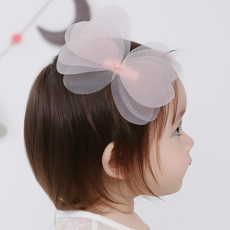 

1pcs Creative Korean New Angela Lovely Baby Girls Hairpins Net Yarn Bowknot Clip Hair Clips Kids Children Accessories