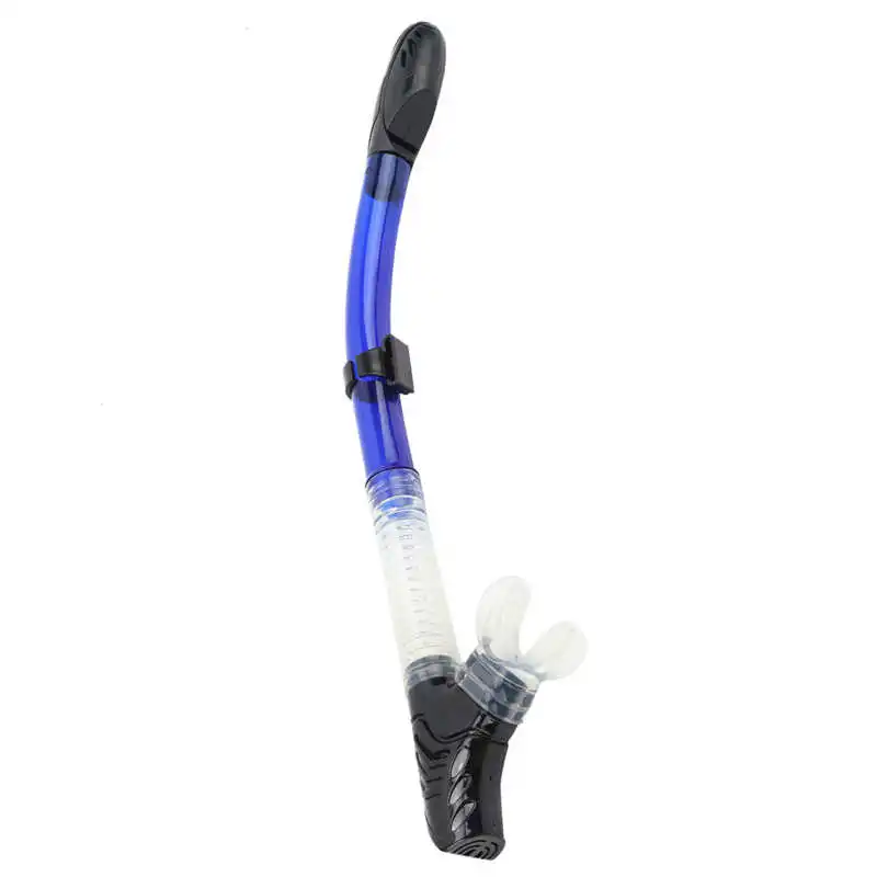 Diving Snorkel Professional Swim Diving Full Dry Breathing Tube Silica Gel Dry Underwater Snorkel Tube Double-hole Drain Valve