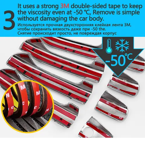 Chrome Car Door Handle Cover for Peugeot Expert Tepee 2007~2016 Trim Set Exterior Accessories 2009 2010 2011 2012 2013 2014 2015 10 best sales peugeot expert 2008 - №6