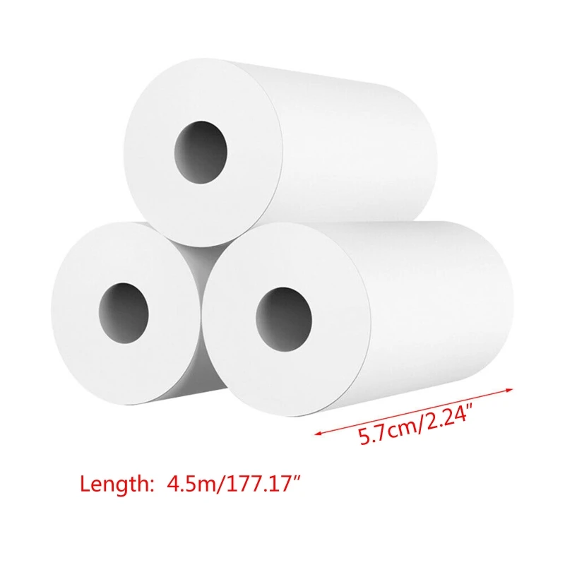 10 롤 화이트 키즈 카메라 목재 펄프 감열지, 즉시 인쇄 교체 부품