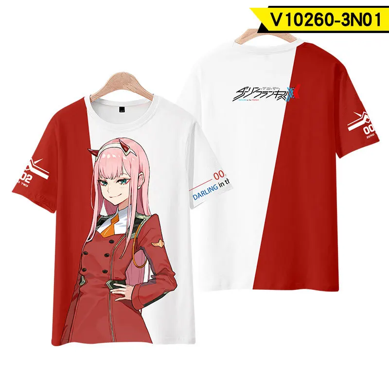 Anime Darling In The Franxx Kids T-shirt ZERO TWO Graphic Tees Boy/girl 3D T Shirt Funny Tshirt Children Clothes Cosplay Costume