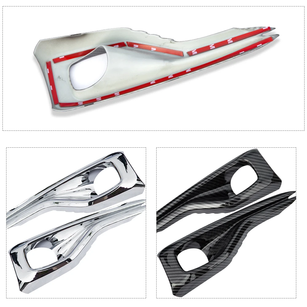 for Ford Focus MK4 Fog Light Cover Fog Lamp Eyebrow Trim Strips ABS Carbon Fiber style Chromium Styling Car Accessories 2019+