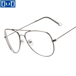 Qutzzmnd Retro Metal Big Frame Myopia Spectacles Blue Light Blocking Glasses For Women Men Classic Eyewear -1.0~-5.0