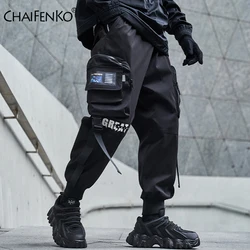 New Joggers Cargo Pants Men Fashion Ribbons Pocket Harem Trousers Sweatpants Men Hip Hop Harajuku Streetwear Casual Pants