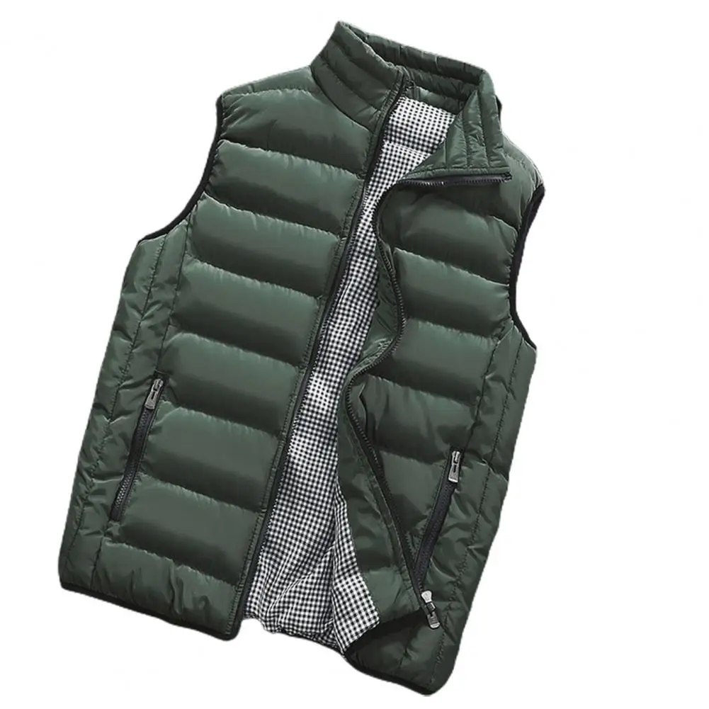 Oversize Down Coat Men Vest Waterproof Padded Thick Warm Winter Waistcoat for Men Down Jacket Vest Work Daily Wear