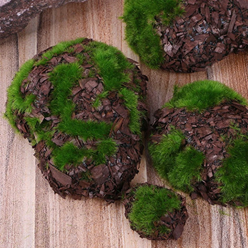 Planta Artificial de espuma de roca falsa, piedra de musgo, hierba de micropaisaje, espuma de lana plástica, decoración del jardín del hogar y juguete para mascotas, 6 uds.