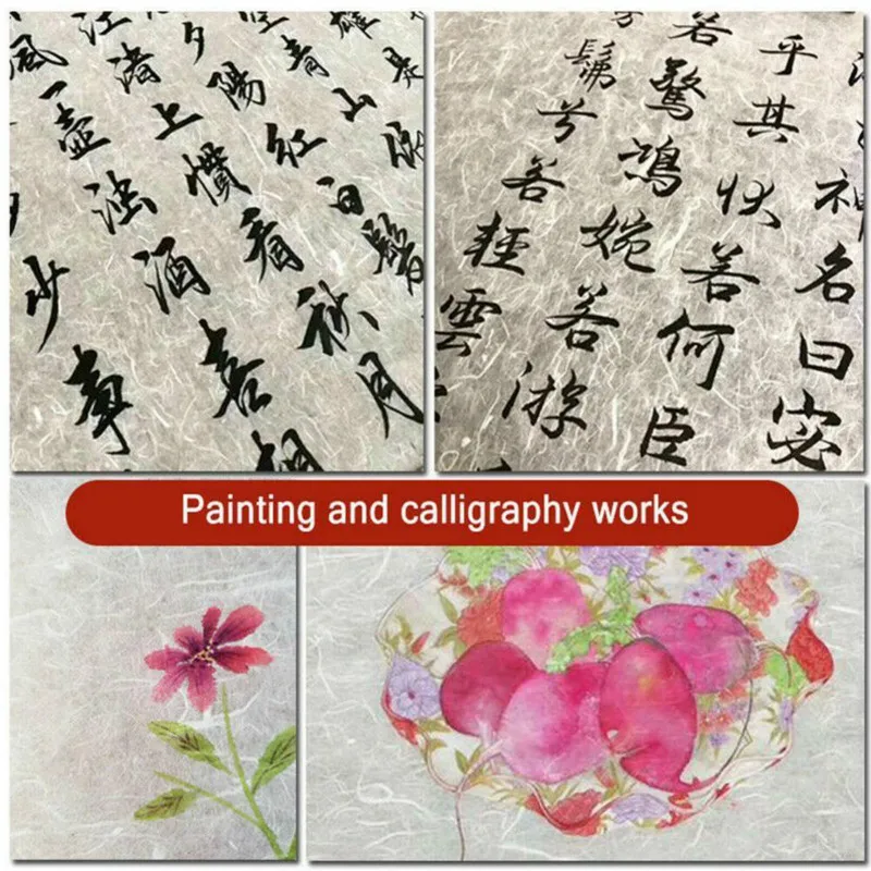 Chinese Yunlong Fiber Xuan Paper See-through Pure Long Fiber Xuan Zhi Calligraphy Painting Paper Mulberry Tea Rice Paper Papel