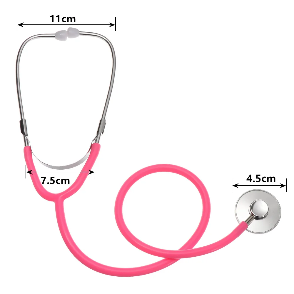 Kids Stethoscope Toy Simulation Doctor\'s Toy Family Parent-Child Games Imitation Plastic Stethoscope Accessories 7 Colors