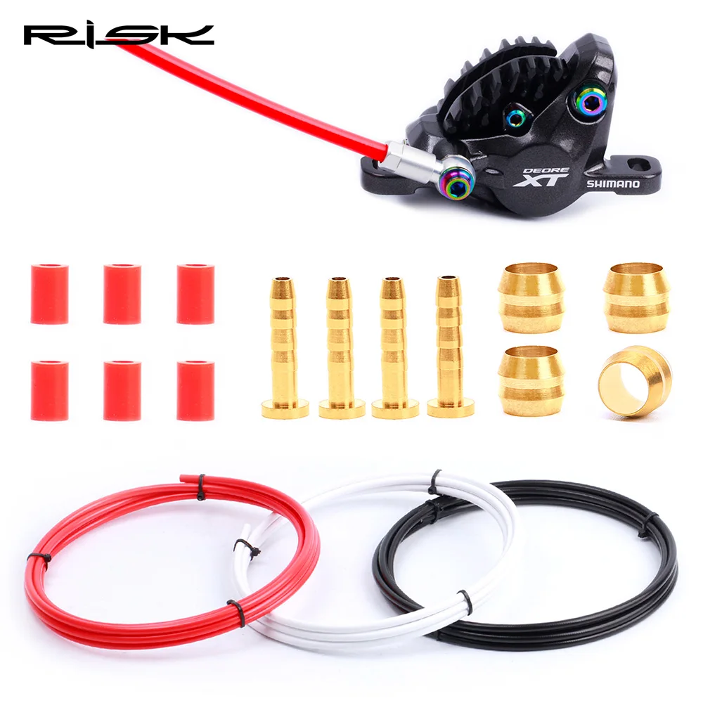 

RISK Bicycle Hydraulic Disc Brake Hose Kit Tube Pipe Housing Set for Shimano Magura Sram SM-BH90 BH59 Compression Bushing Needle