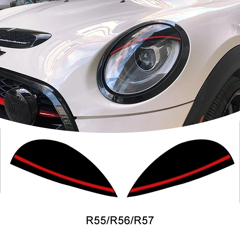 Car headlight lamp Decals sticker Light Eyebrow decoration modification For MINI COOPER S F54 F55 F56 F60 R55 R56 R57 Accessory