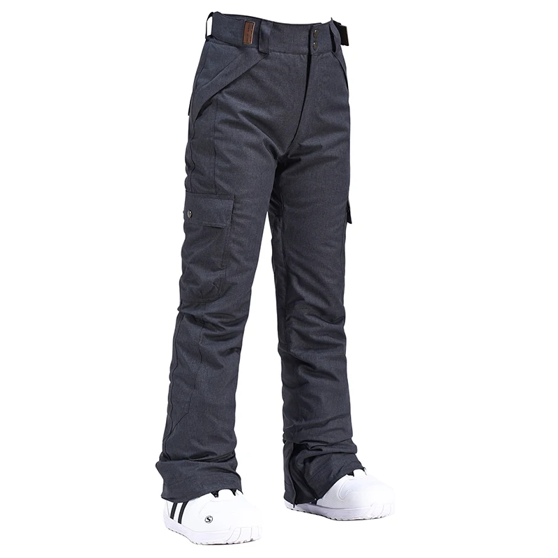 Calça de esqui para homem e mulher, calça de esqui de ski impermeável à prova de vento para inverno, calça quente para montanhismo, esportes ao ar