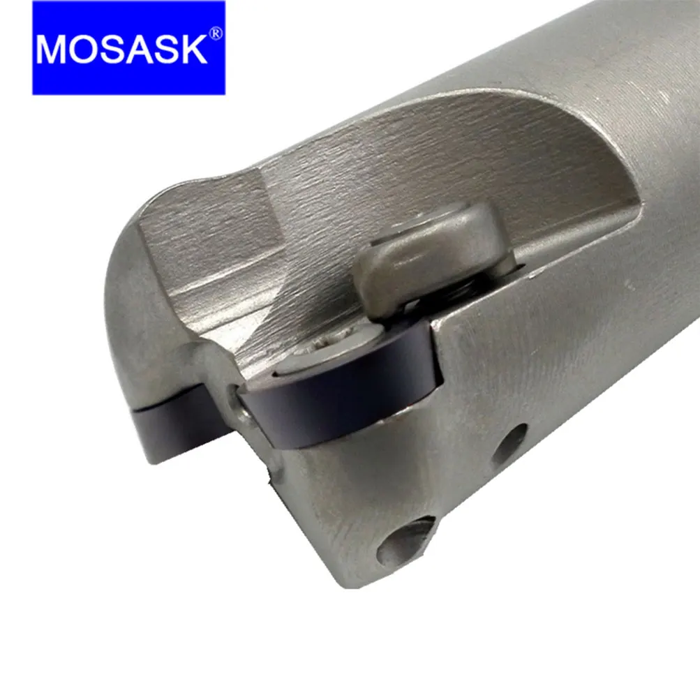 Imagem -02 - Mosask Emr Face Mill Tool Cnc Metal Trabalhando Torno Tungstênio Usinagem Nariz Redondo Carbide Fresa 25 mm 32 mm