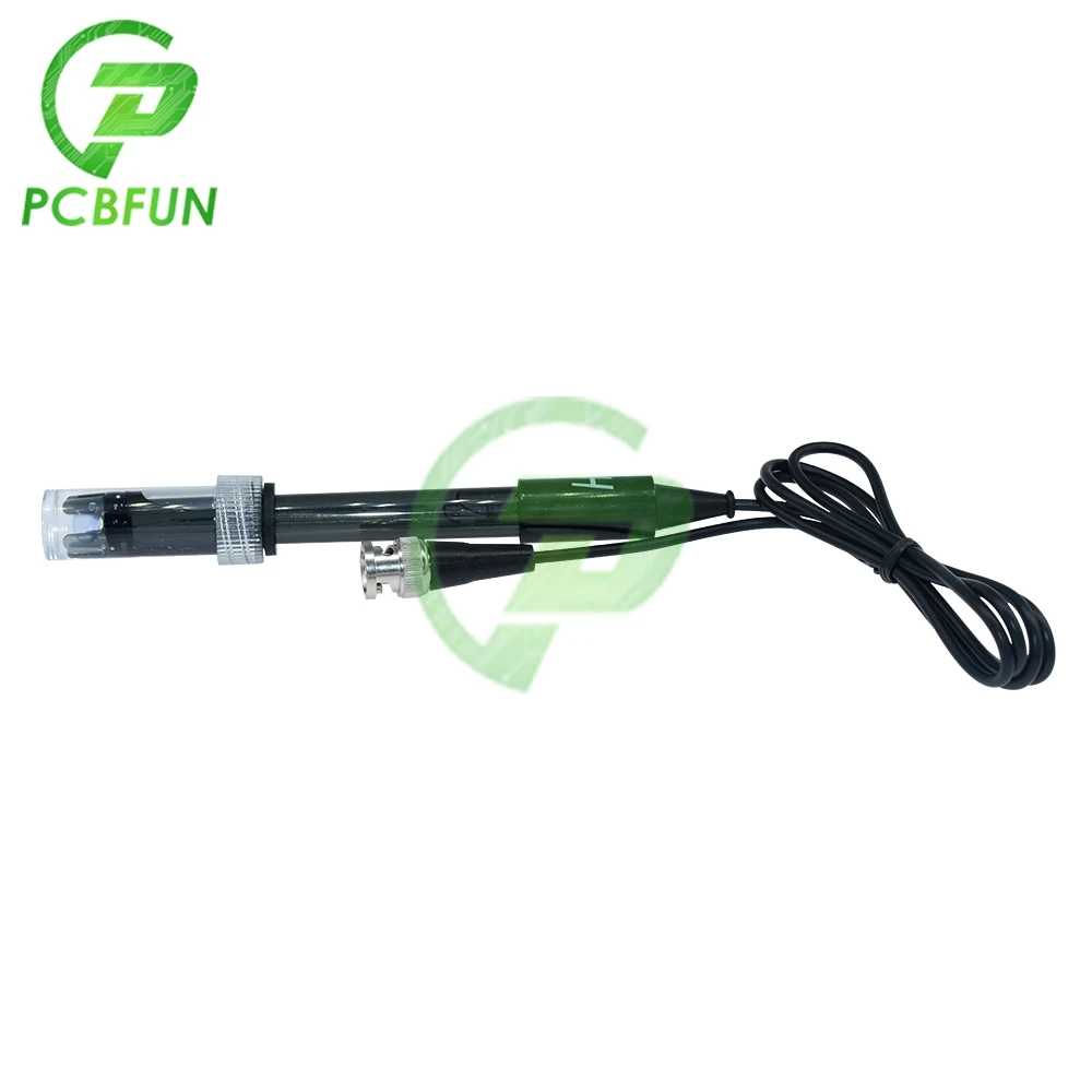 

BNC Electrode Probe Connector Hydroponic for PH Aquarium Controller Meter Sensor Black 0-14 PH Test for Laboratory PH Detect