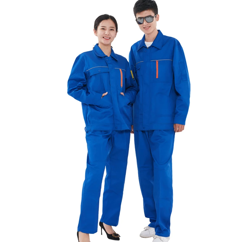 

Men Women Work Uniforms Coat Work Clothing Sets Unisex Breathable Jackets+Pants Long Sleeve Factory Repair Mechanic Protection