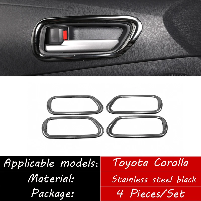 For Toyota corolla E210 Stainless steel car glass Lift Switch inner door handle front Small Rear air outlet Armrest Storage box