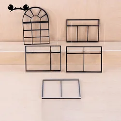 3Pcs 1:25 Dollhouse Miniature Window/Door Model Building Scene Materials Diy Handmade Household Decoration DollHouse Diorama Kit