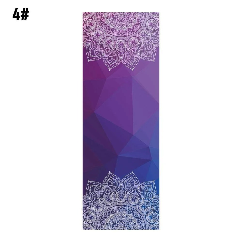 Yoga Blanket Mandola Print Thick Non-Slip Pilates Workout Exercise Gym Home Yoga Mat Towel Sit-Ups Camping Picnic Mats 183*68cm