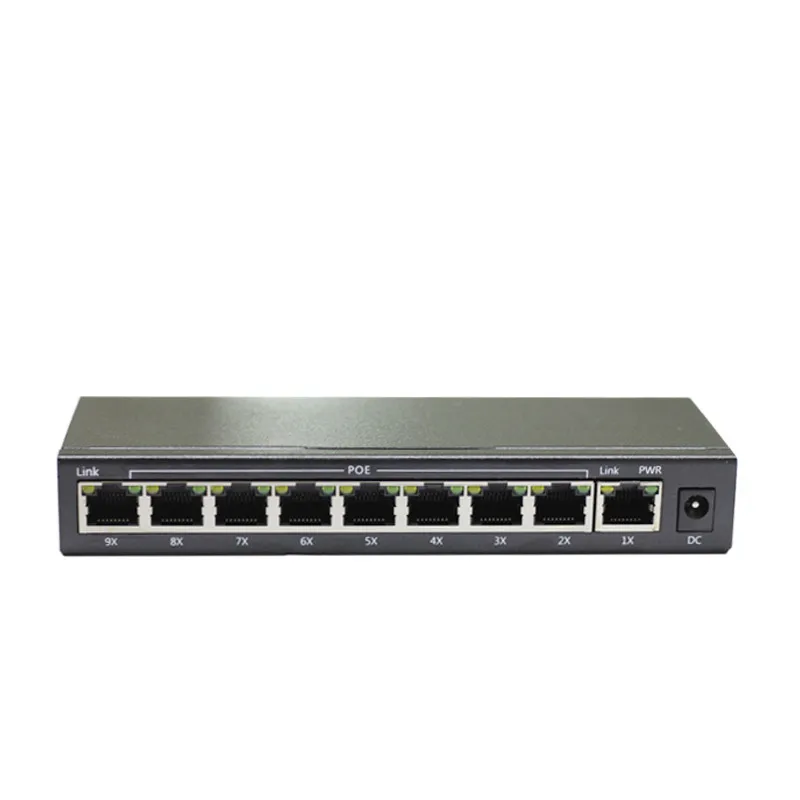 

HYY2 poe switch 8 port network switches Hub full-duplex & Half-duplex for ip camera Ieee802.3af/at 48V2A power adapter switch