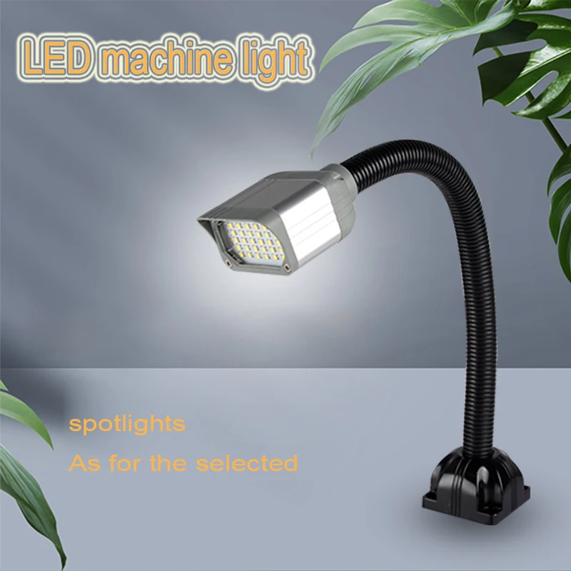 Imagem -03 - Lâmpada Magnética Led de Pescoço de Ganso 4w 7w 10w 500 mm Longo Flexível Ferramenta de Trabalho 24v Cabeça de Metal Lâmpada da Máquina de Perfuração Fresadora