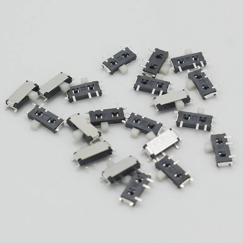 20PCS 7 Pin Mini Slide Switch On-OFF 2Position Micro Slide Toggle Switch 1P2T H=1.5MM Miniature Horizontal Slide Switch SMD