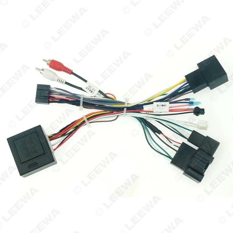 LEEWA Car Audio 16pin Wiring Harness With Canbus Box For Chevrolet Sail 3 Aftermarket Stereo Installation Wire Adapter #CA6640