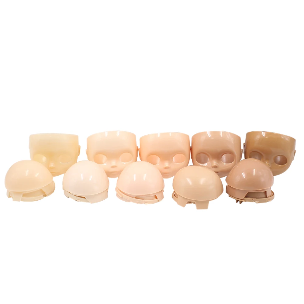 Free shipping blyth face-piece with dome and scalp suitable for 1/6 blyth,5 skin color choice DIY ICY fashion accessories