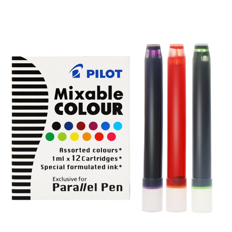 2Box Japan Pilot Art Pen Parallel Pen 12 Color Ink Sac Ink Cartridges IC-P3 IRFP 6S Fountain Pen Refill Colorful Ink