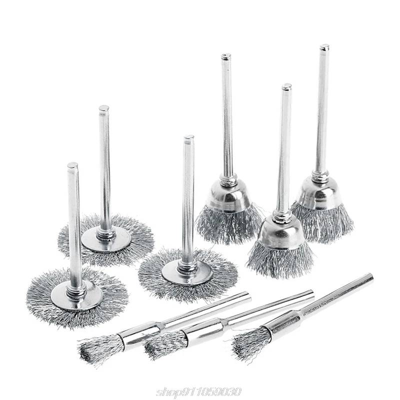 

9 Steel Brush Wire Wheel Brushes Die Grinder Rotary Electric Tool for Engraver D14 20 Dropshipping