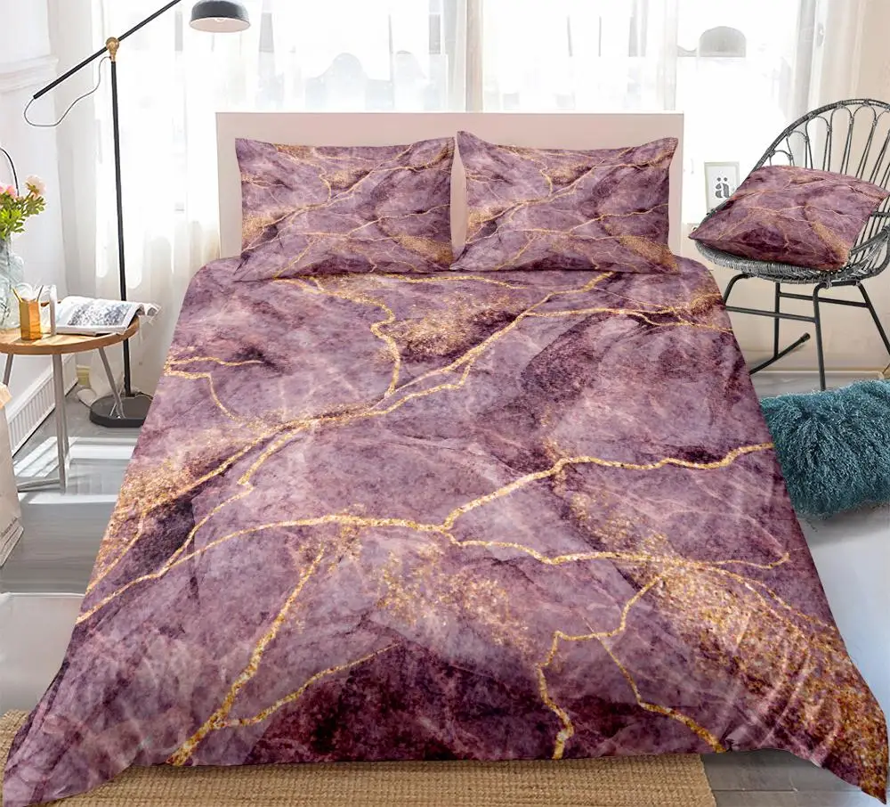 

Quicksand Bedding Set Purple Red Bed Linen Kids Duvet Cover Set Boys Girls Home Textiles Men Women Microfiber Bedclothes