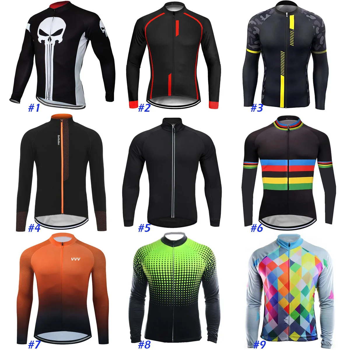 

Pro Team Cycling Jersey Long Sleeve Bicycle Clothing MTB Bike Jacket Sportswear Bike Clothes For Mans Top