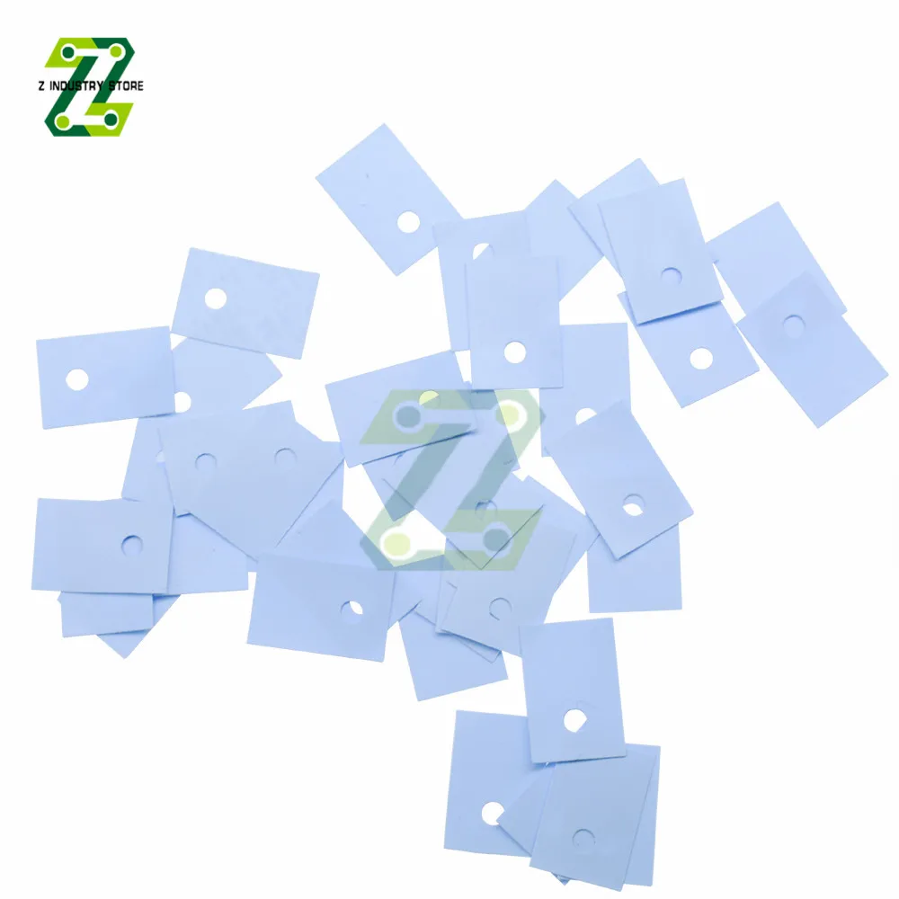 100PCS TO-220 Silicone Thermal Pad Sheets Transistor Insulation Pad Sheet Silicone Insulator Insulation Gasket