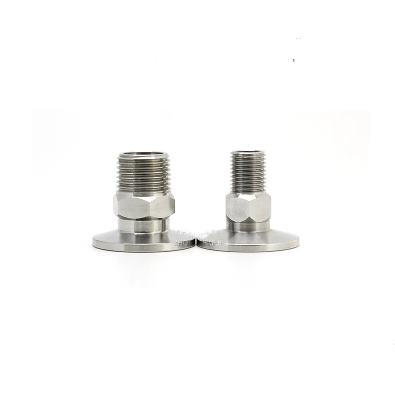 KF16 Vacuum Metric Male Thread Connector Flanged Adapter Male Thread Joint Vacuum Fittings Male Thread Tri Clamp Stainless Steel