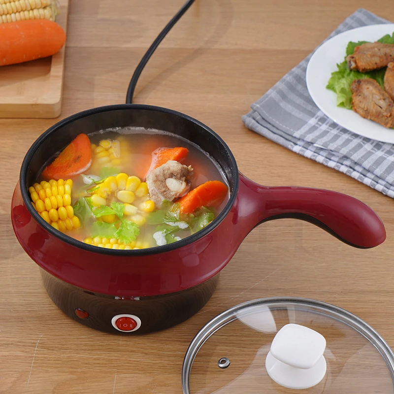 CANDIMILL 220V Multifunction Mini Electric Cooker Hot Pot Food Steamer Soup Heater Pot Frying Pan