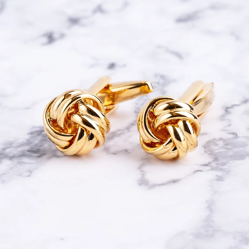 Metal Knots Cufflinks For Men's Shirt Fashion French Style Cuff Buttons Twisted Jewelry Wholesale&Retail Gifts