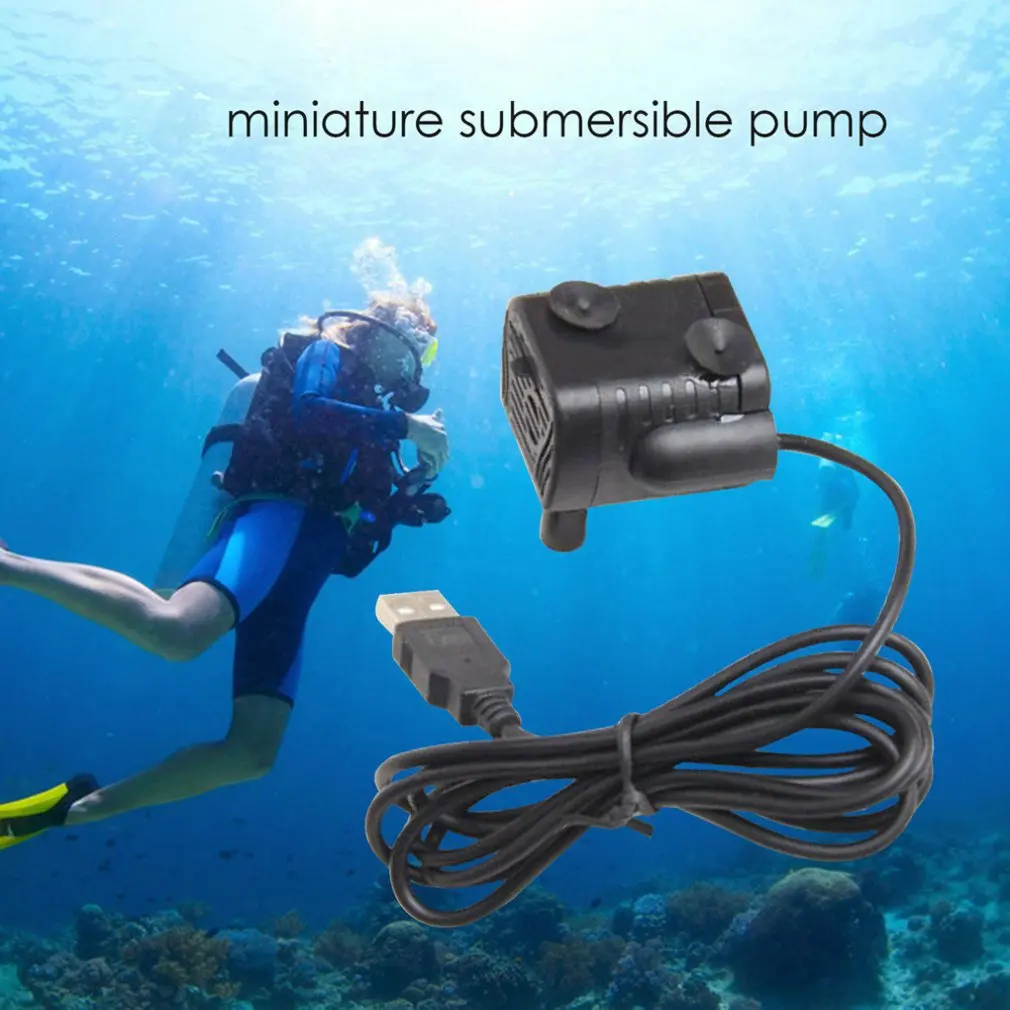 عالية الجودة Usb-1020 مضخة غاطسة صغيرة Dc3.5V-9 فولت 3 واط خزان حوض أسماك نافورة بركة المياه