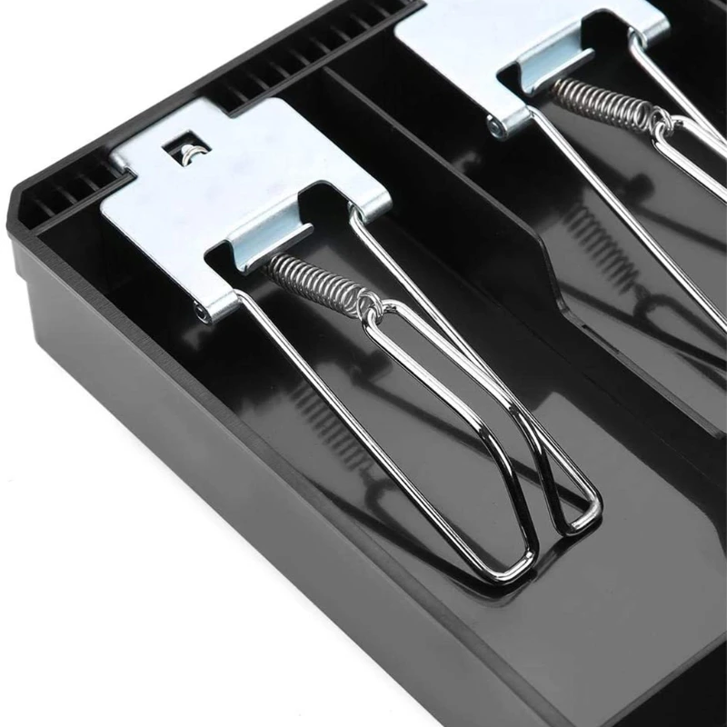 Cabinet Cash Drawer Register Insert Money Tray 3/4/5 3/4 Compartments Storage Box Replacement Metal Clip Cashier