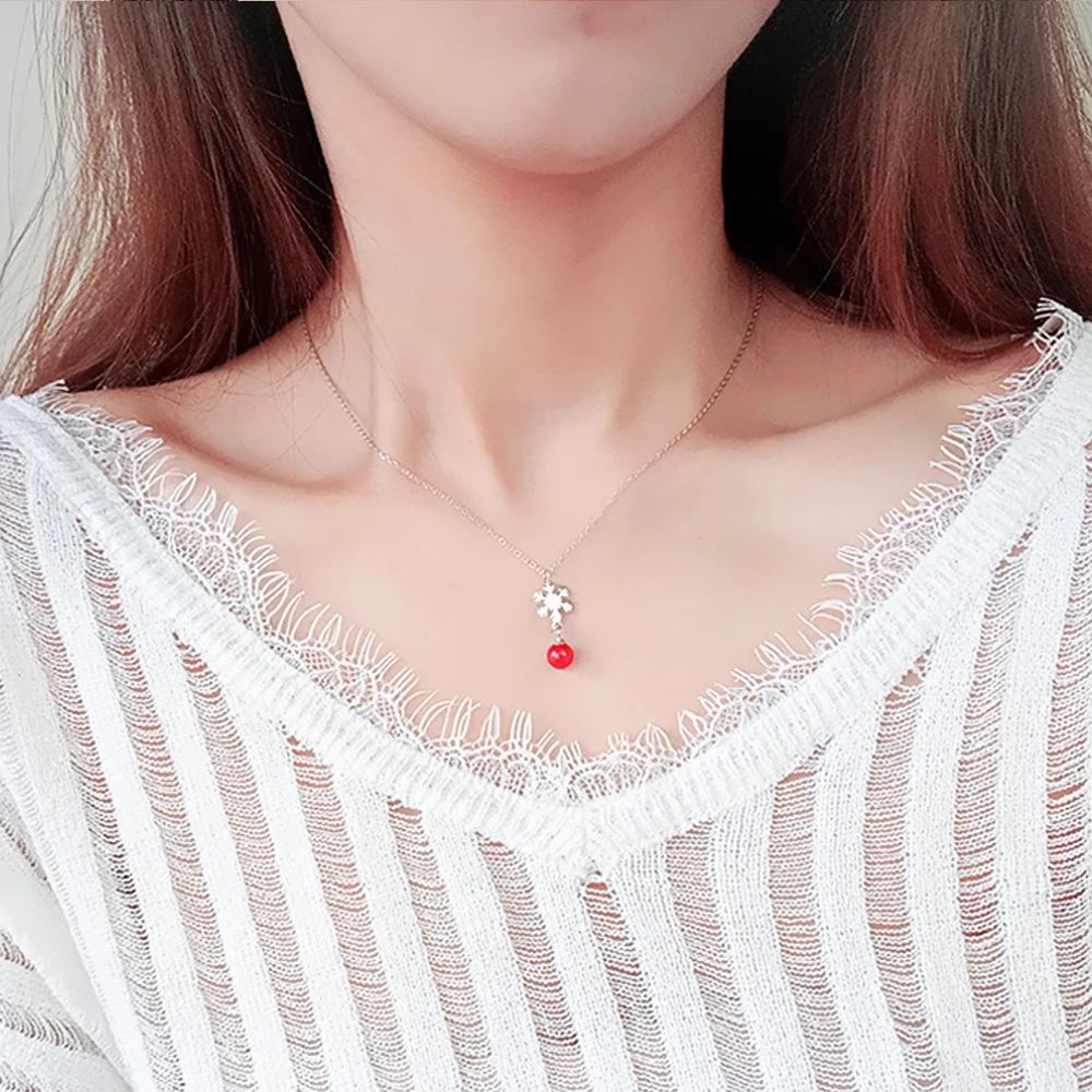 

Женское минималистское ожерелье в стиле OL, стерлинговое серебро 925 пробы, цепочка на ключицу, 45 см, кулон в виде снежинки, ювелирный аксессуар, подарок