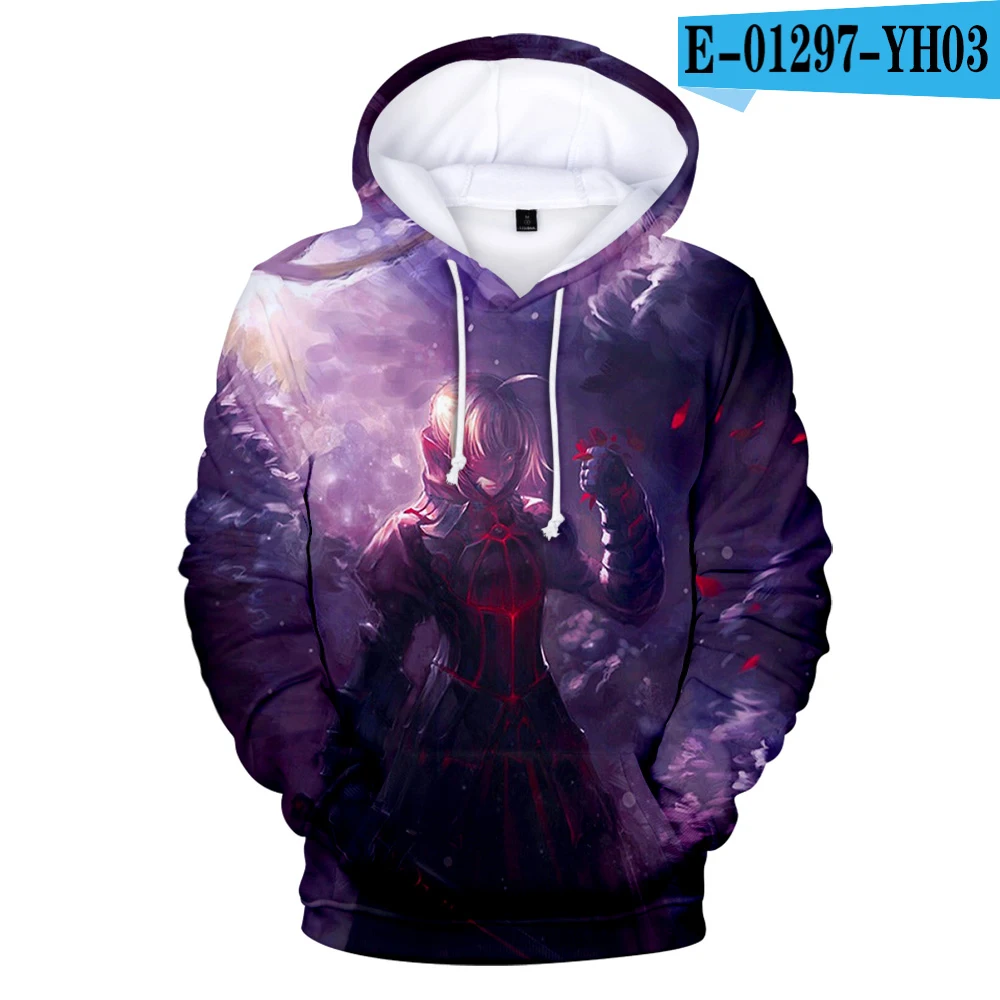 New Simple Style Koop 3D Print Fate Stay Night Hoodies Sweatshirts Jongen/Meisje Kawaii Pullover Streetwear Nieuwe Fate Loose