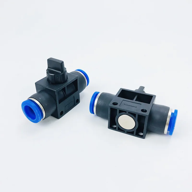 Free Shipping 2 Pcs Hand Valve 12mm x 12mm Tube Push in to connect inline 2-Way Flow Limiting Pneumatic Valve Speed Controller