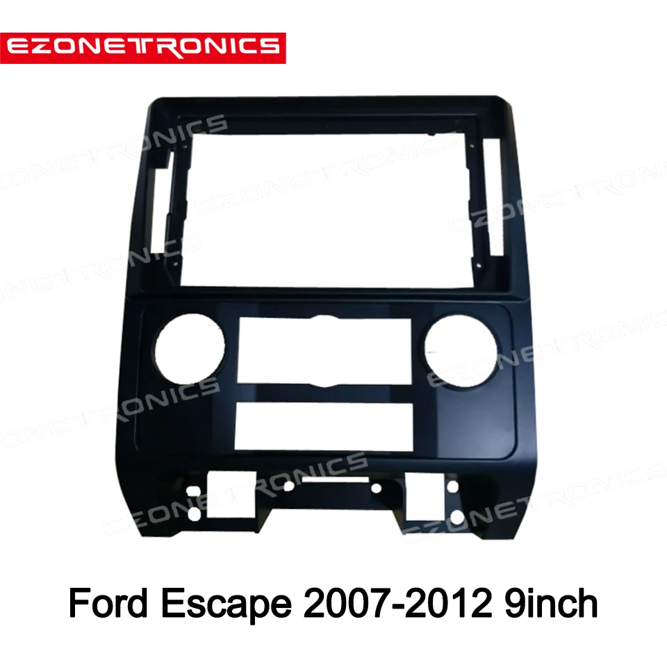 

2Din Car DVD Frame Audio Fitting Adaptor Dash Trim Kits Facia Panel 9inch For FORD Escape 2007 08 09 10 11 2012 din Radio Player