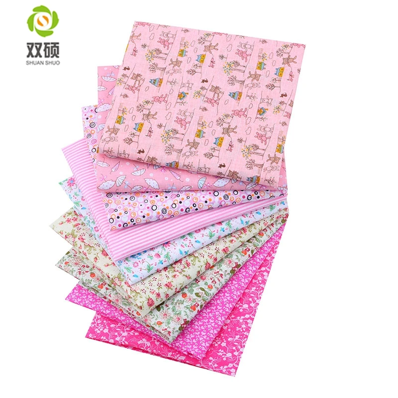 50x50cm Mixed Printed Cotton Sewing Quilting Fabrics Basic Quality for Patchwork Needlework DIY Handmade Cloth