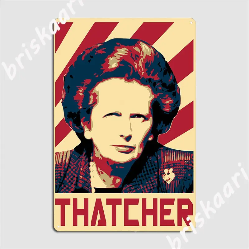 Margaret Thatcher Retro Metal Sign Club Bar Painting Décor Wall Cave Classic Tin Sign Poster