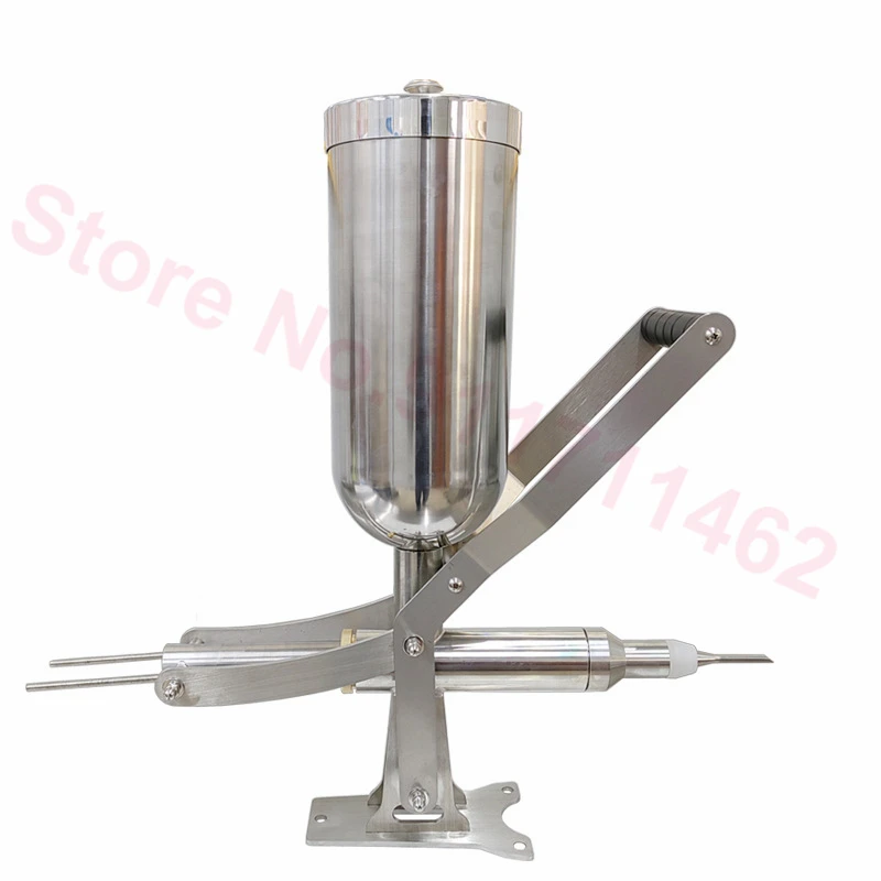 5L Manual Jam Filling Cream Filler Stainless Steel Bread or Puffs Chocolate Juice Sauce Filling Machine With 3 Nozzle Mold