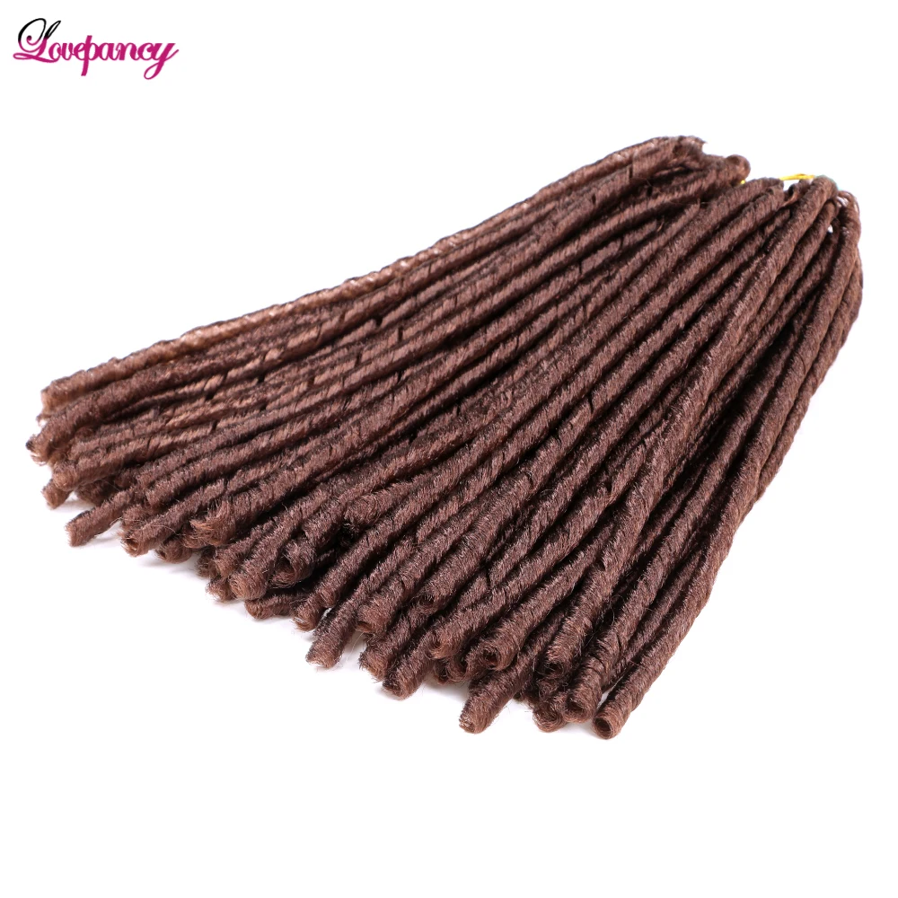 Lovepancy-extensiones de cabello trenzado sintético para mujer, trenzas de ganchillo suaves, rastas de color degradado, Bug