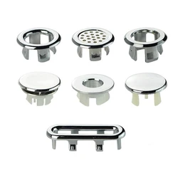 Bad Waschbecken Runde Ring Überlauf Ersatz Abdeckung Kunststoff Silber Überzogene Ordentlich Trim Bad Keramik Becken Keramik Töpfe Überlauf