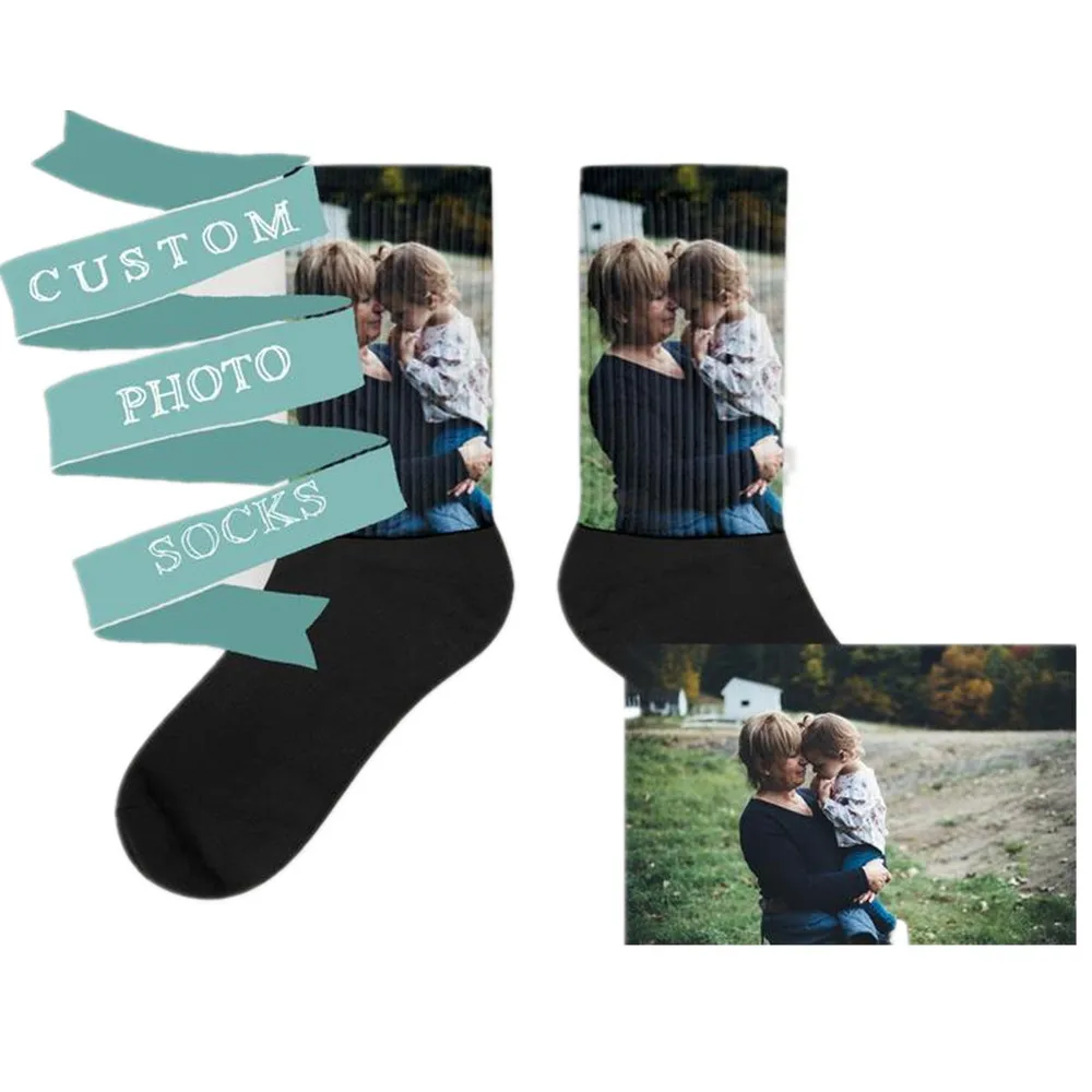 Custom couples kid pet face Photo Socks,  Personalized Picture Socks, Portrait Socks | Custom Socks Gift | birthday Gift Unisex