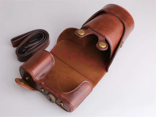 Funda de cuero PU para Sony NEX-7, funda de cámara para Sony NEX-F3, NEX7, F3, lente de 18-55mm con correa para el hombro