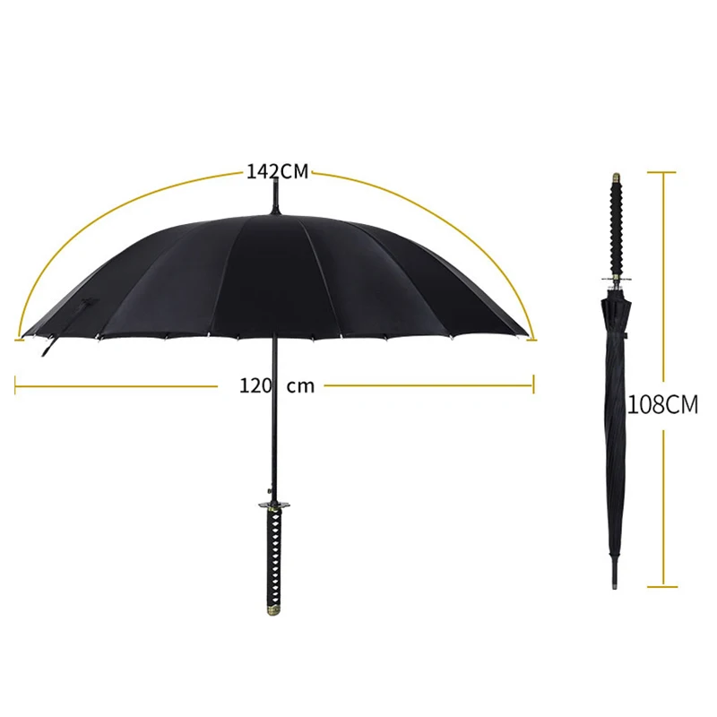 Creative Japanese Ninja-like Umbrella Samurai Sword Men Big Umbrellas Rain Women Windproof Long Handle Sombrilla automatico Open