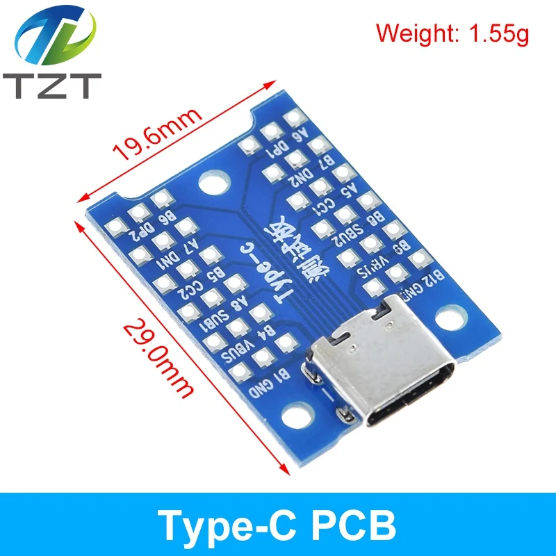 TZT USB-Stecker / MINI MICRO USB auf DIP-Adapter, Buchse 2,54 Stecker B Typ-C USB2.0 3.0 Buchse Konverter – Detail 15
