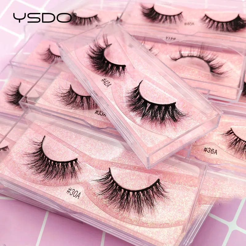 YSDO 10/50Pairs Wholesale Eyelashes 3d Mink Natural lashes Makeup Cilios Maquiagem Dramatic False Eyelashes eyelash extension 3A